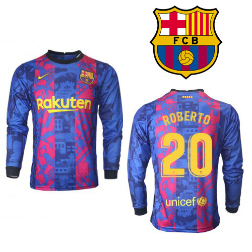 FC Barcelona Sergi Roberto #20 Tredje Tröja 2021 2022 Långärmad