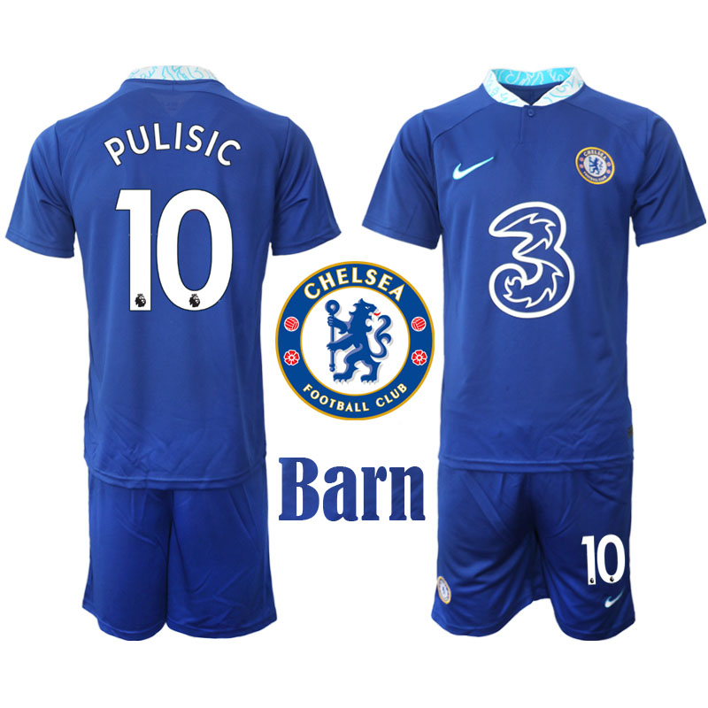 Chelsea FC 2022 23 Christian Pulisic #10 Hemmaställ för Barn