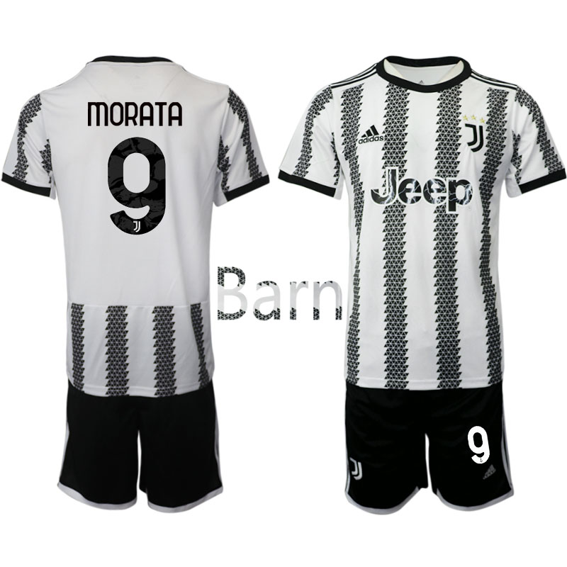 Juventus-Hemmaställ 22 23 Alvaro Morata #9 för Barn