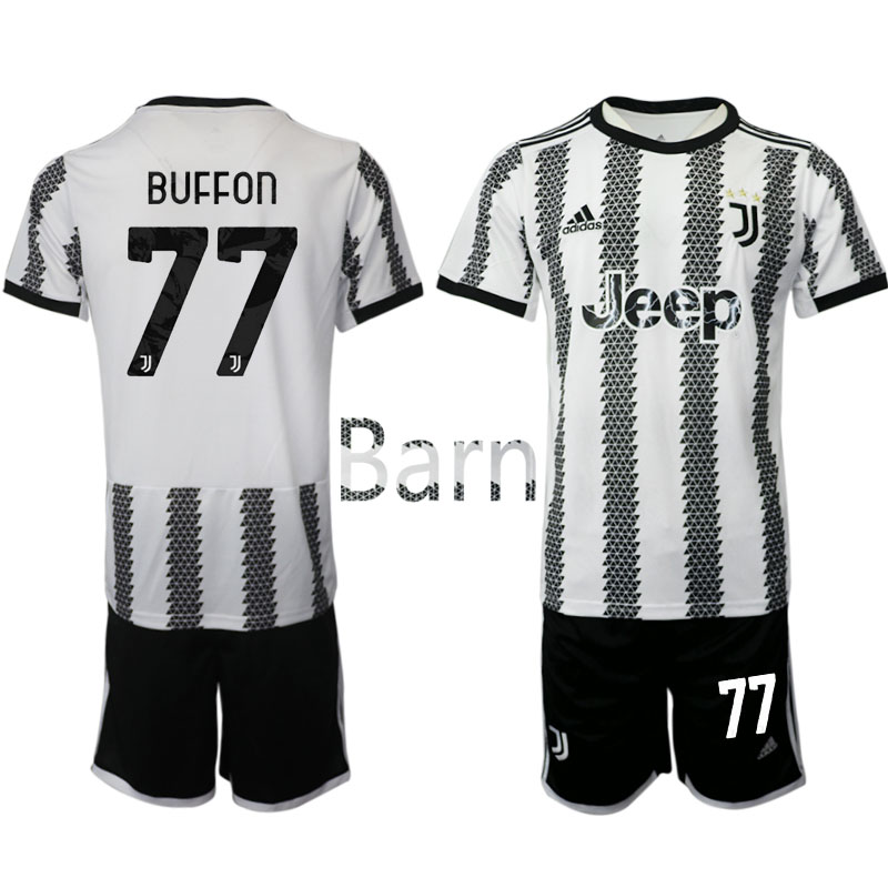 Juventus-Hemmaställ 22 23 Gianluigi Buffon #77 för Barn