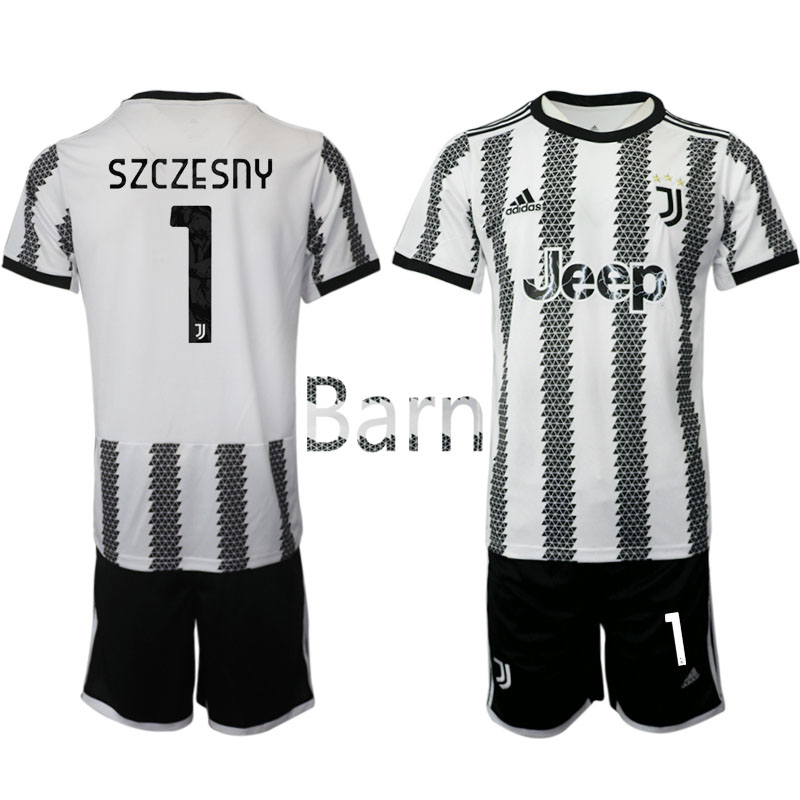 Juventus-Hemmaställ 22 23 Wojciech Szczęsny #1 Kortärmad för Barn