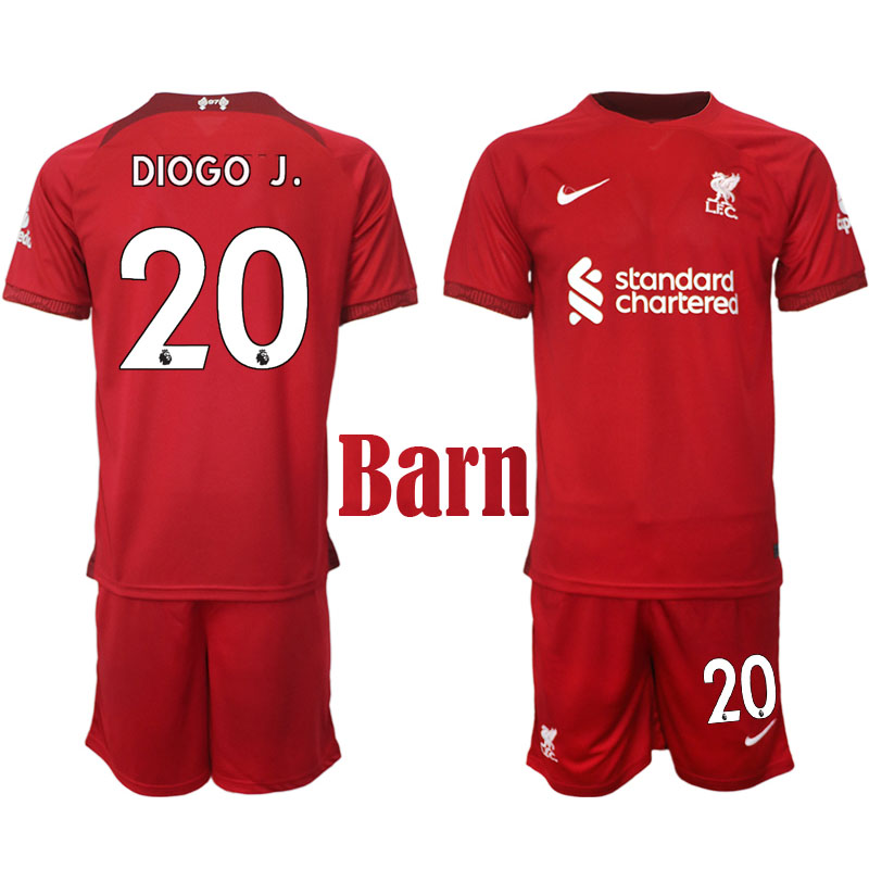 Liverpool FC 2022 23 Diogo Jota #20 Hemmaställ Kortärmad