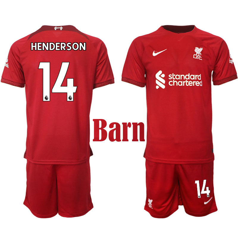 Liverpool FC 2022 23 Jordan Henderson #14 Hemmaställ Kortärmad