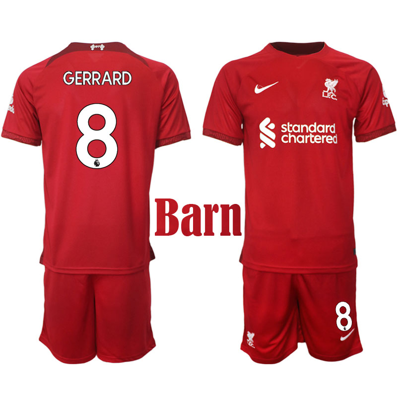 Liverpool FC 2022 23 Steven Gerrard #8 Hemmaställ Kortärmad