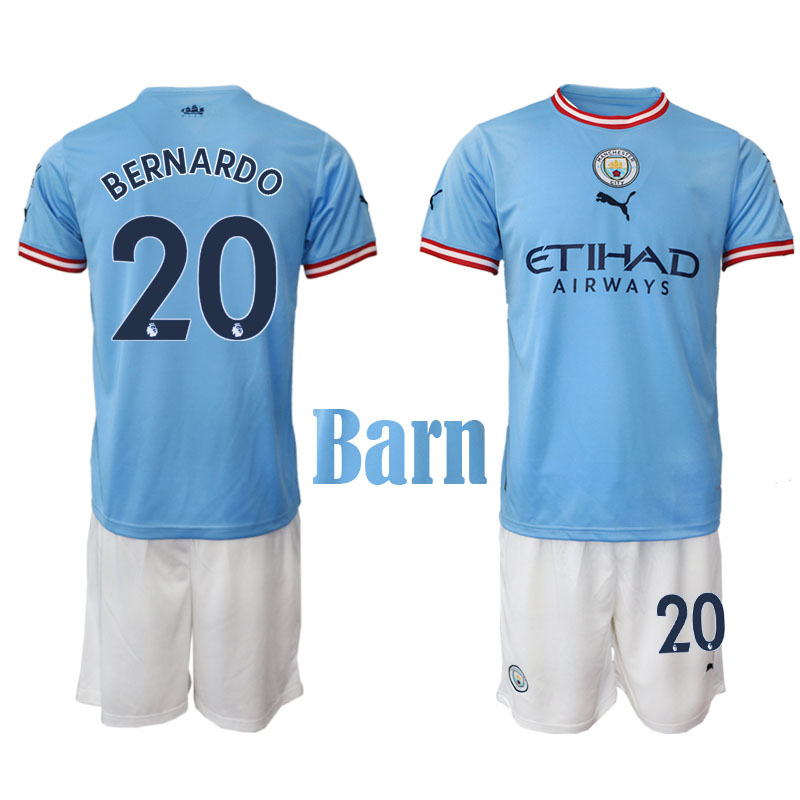 Manchester City 2022 23 Hemmaställ Bernardo Silva #20 Kortärmad för Barn