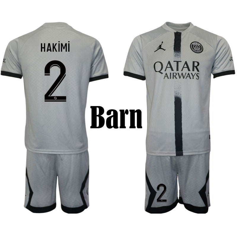 Paris Saint-Germain 2022 23 Achraf Hakimi #2 Bortaställ Kortärmad