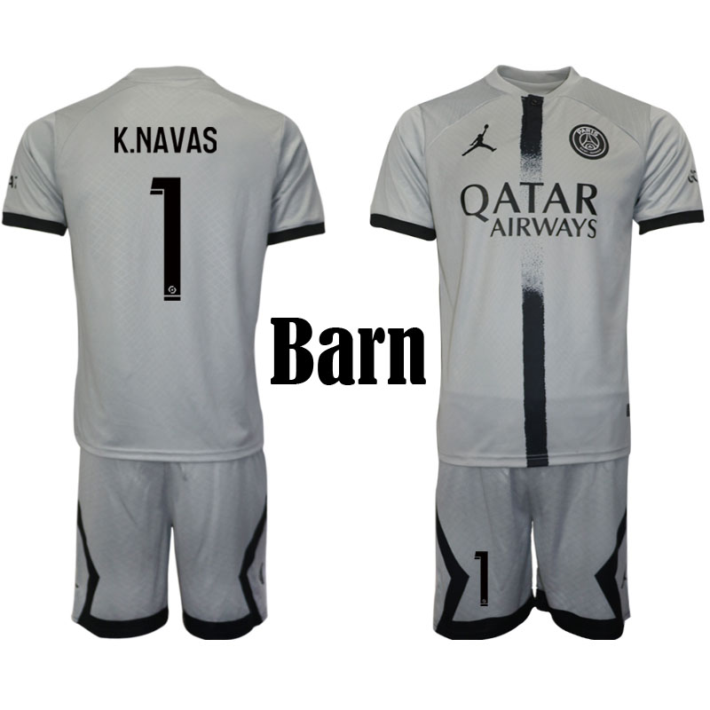 Paris Saint-Germain 2022 23 Keylor Navas #1 Bortaställ Kortärmad