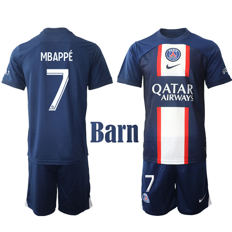 Paris Saint-Germain 2022 23 Kylian Mbappé #7 Hemmaställ