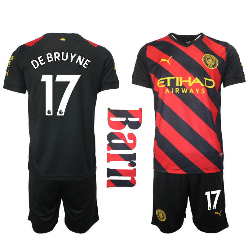 Manchester City 2022 23 De Bruyne No. 17 Bortatröja Kortärmad