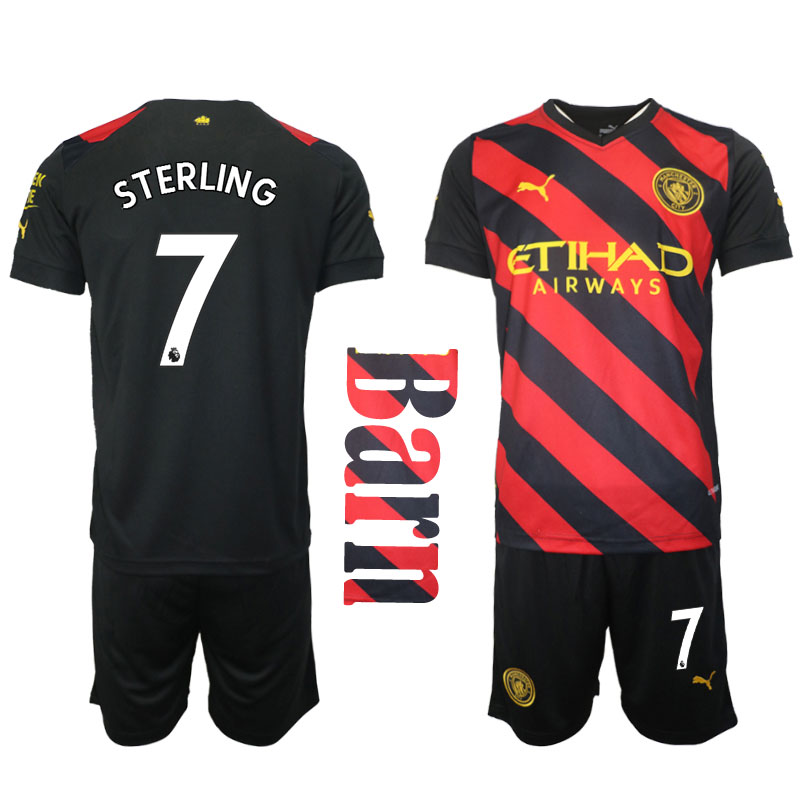 Manchester City 2022 23 Raheem Sterling No. 7 Bortatröja Kortärmad