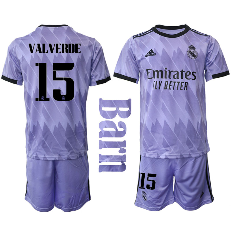 Real Madrid 22 23 Federico Valverde #15 för Barn