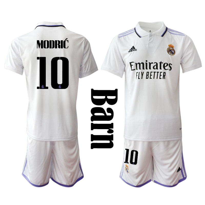 Real Madrids 22 23 Luka Modrić #10 Hemmaställ Barn