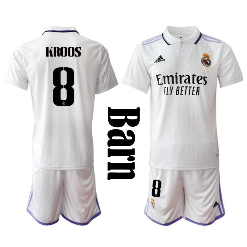 Real Madrids 22 23 Toni Kroos #8 Hemmaställ Barn