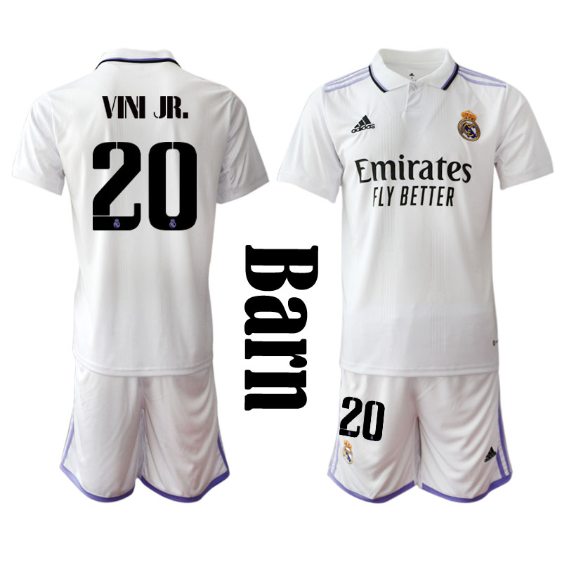 Real Madrids 22 23 Vinicius Jr. #20 Hemmaställ Barn