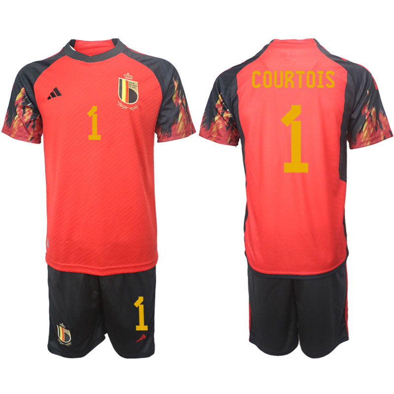 Fotbolls-VM 2022 Landslag Belgien Hemmatröja Thibaut Courtois #1