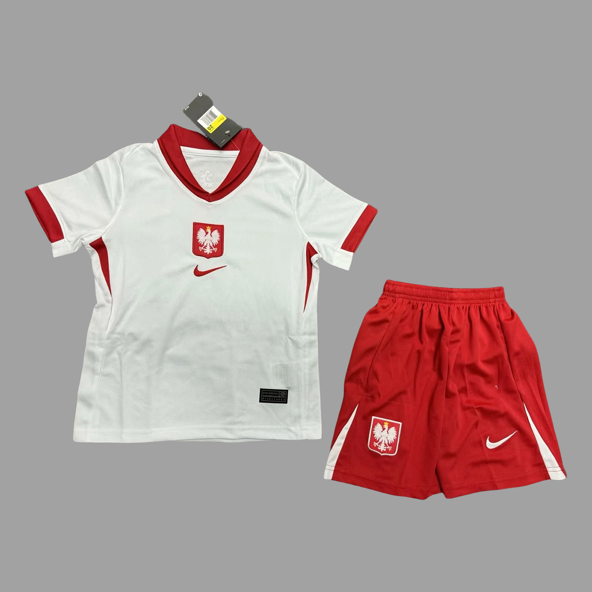 Barn Euro 2024 Poland Hemmatröja Fotbollströja Kit