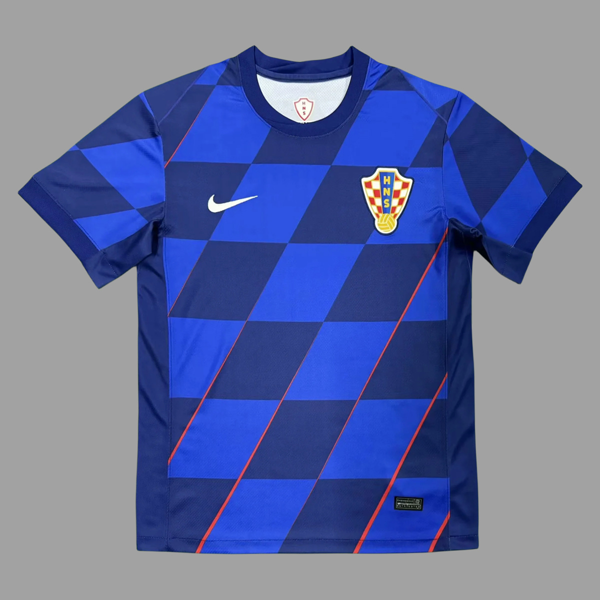 Croatia Euro 2024 blå Bortatröja Fotbollströjor