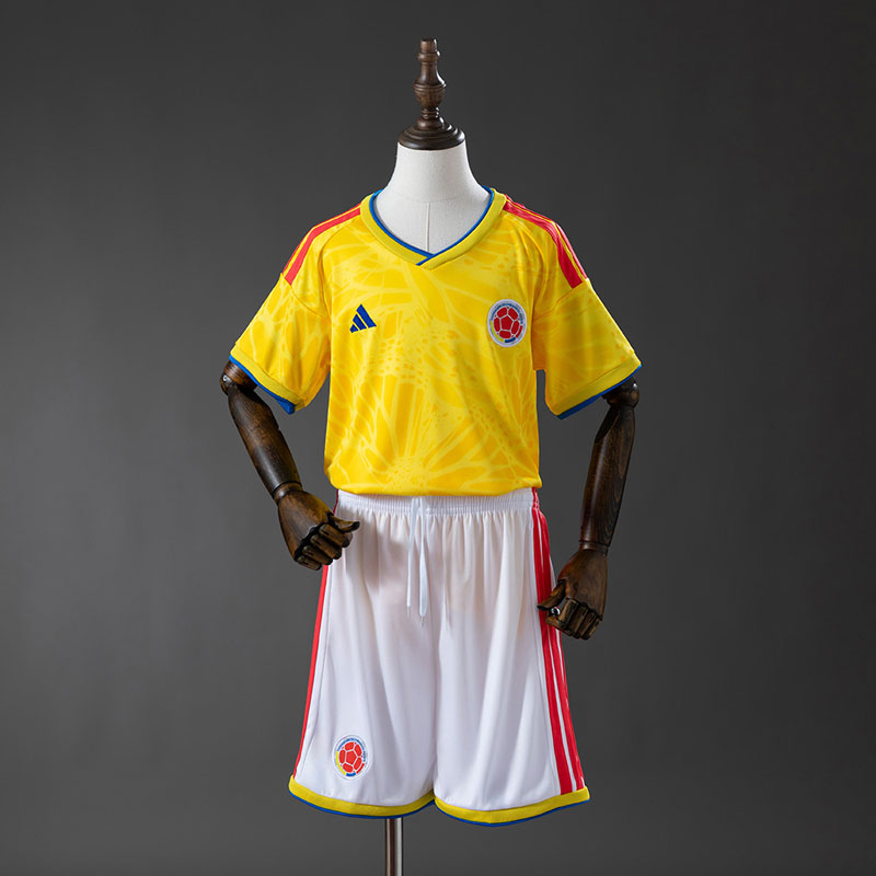 Colombia hemmatröja för barn 2026 – fotbollströja + shorts