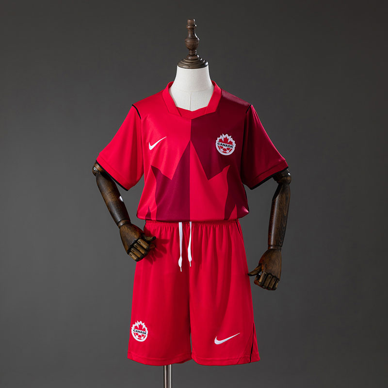 Canada 2026 hemmatröja barn set – fotbollströja med shorts