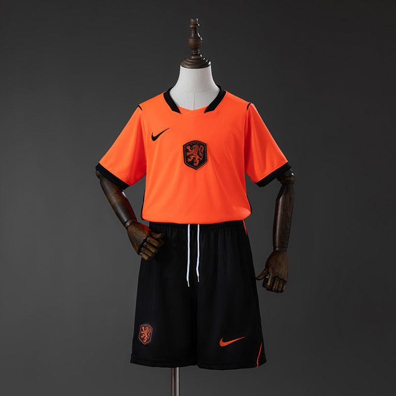 Barn Nederländerna 2026 hemmatröja + shorts VM 2026
