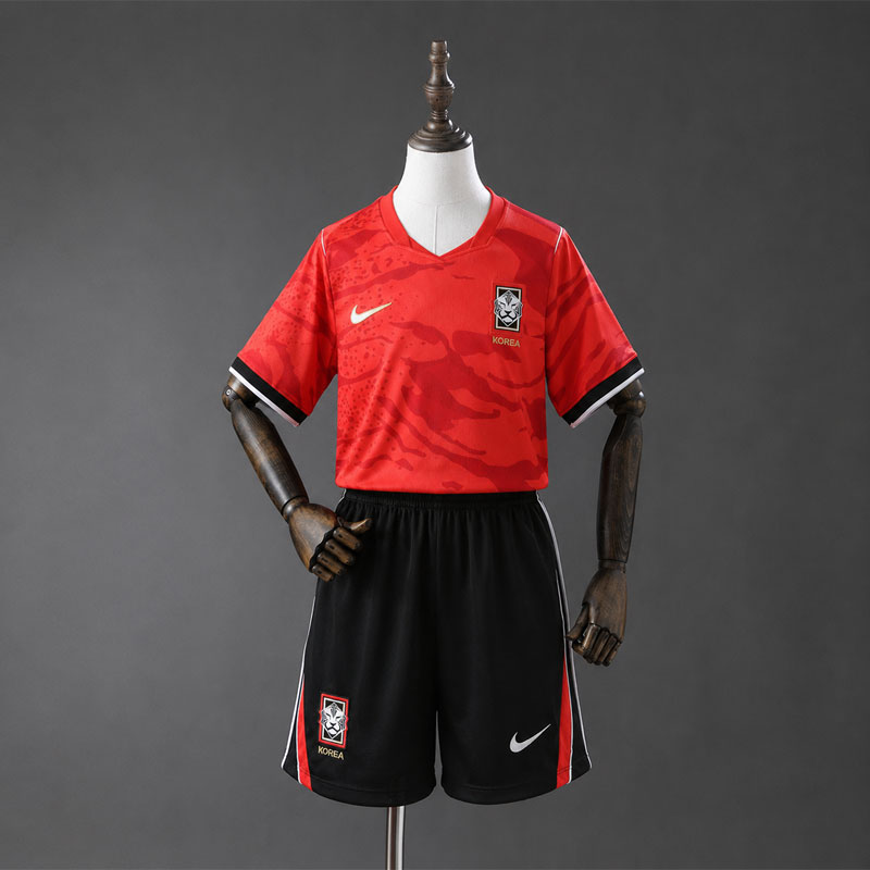 Barn fotbollströja Sydkorea VM 2026 - hemmatröja med shorts för barn