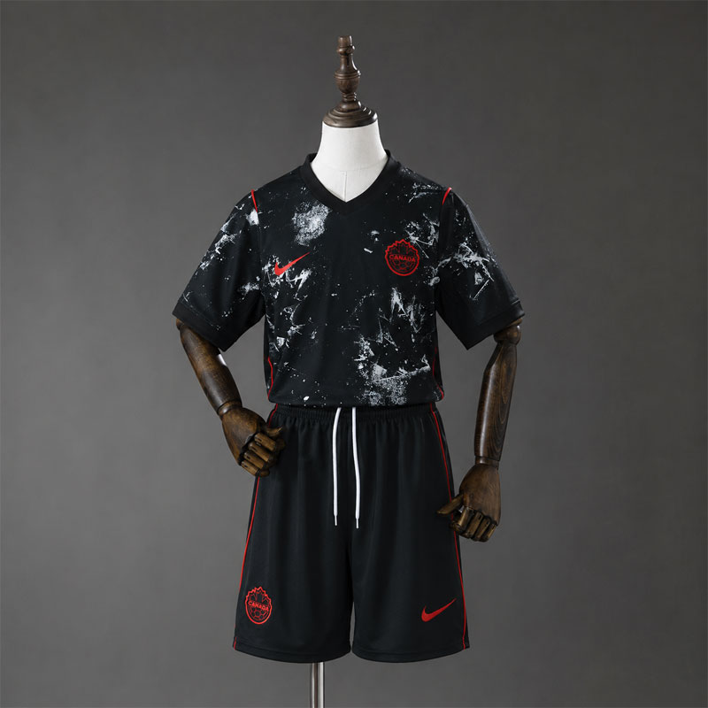 Canada bortatröja 2026 för barn - VM fotbollströja med shorts
