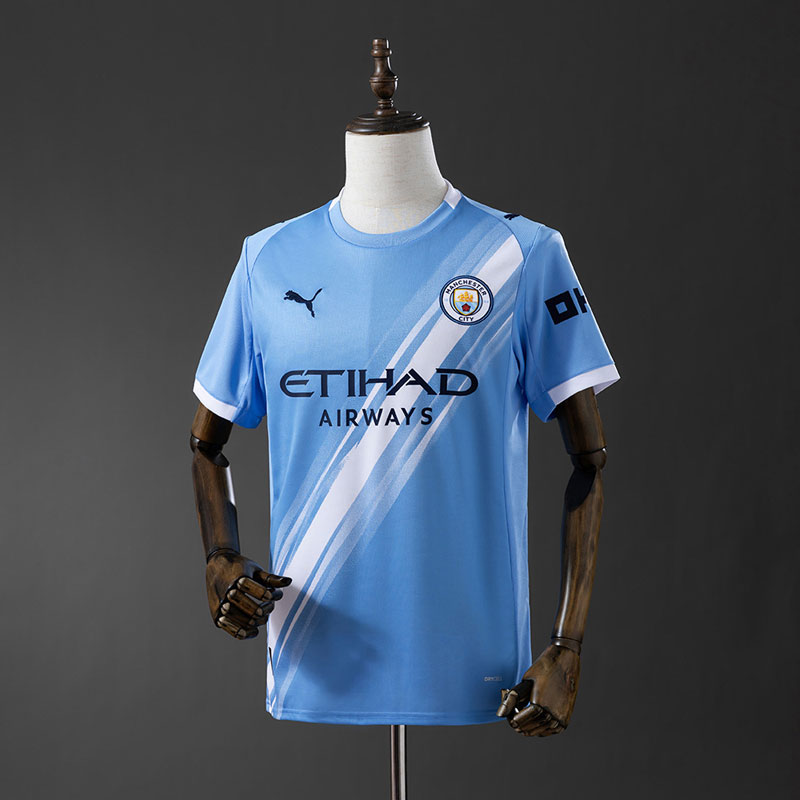 Man City hemmatröja 2025/26 - blå fotbollströja för herr